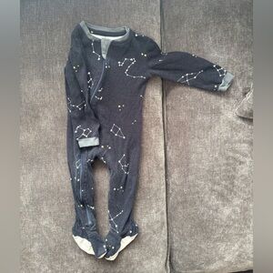 Constellation Print Baby Footed Pajamas
